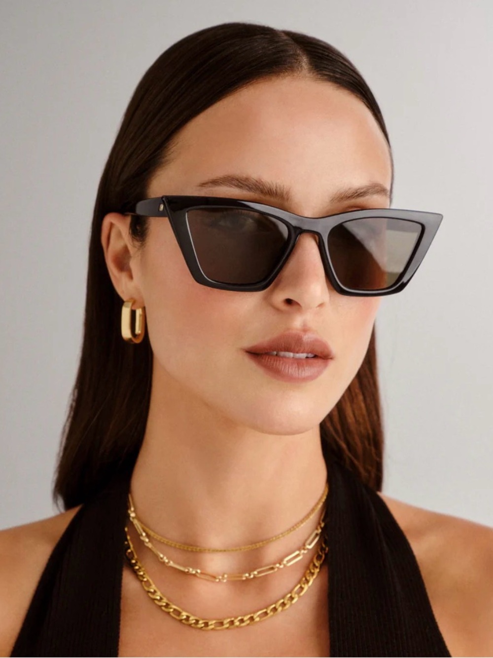 Le Specs Velodrome NWT Black Cat-Eye Sunglasses for Women